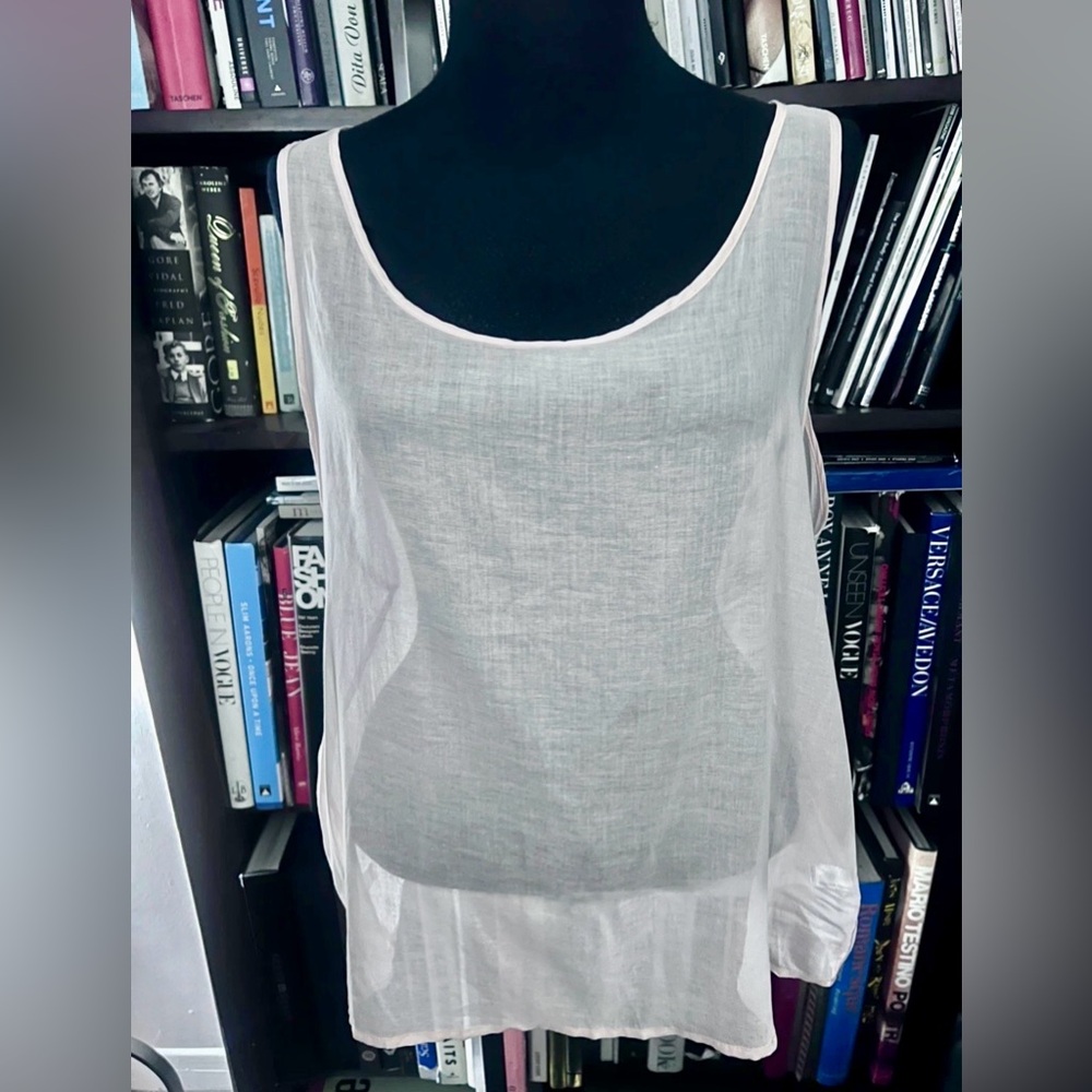 American Apparel Sheer White Scoop Neck Tank Top